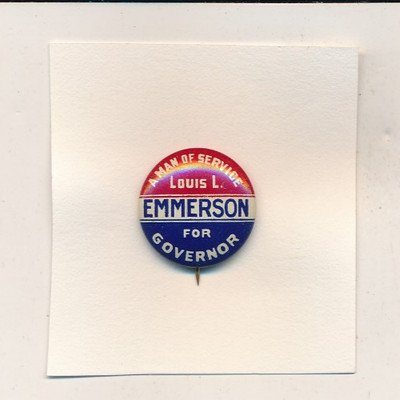 1928 Illinois IL Emmerson for governor litho campaign button