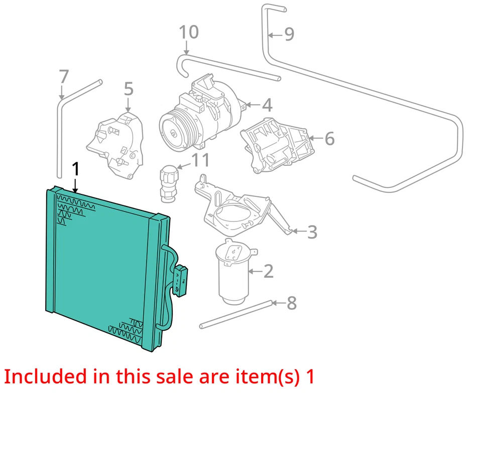 交流电冷凝器适用于 98-03 宝马 540i 10104305 — 第 4/4 张图片