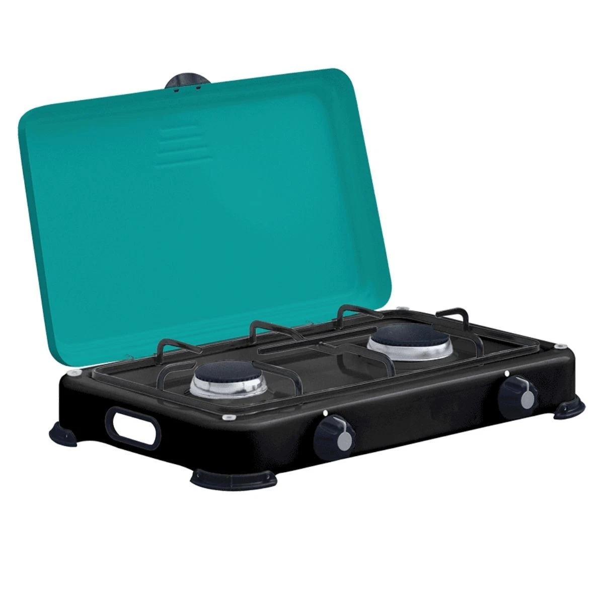 Réchaud De Camping 2 Brûleurs à Gaz - Avec Plaque De Cuisson Et Sac De Transport - Idéal Pique-nique, Jardin, Extérieur