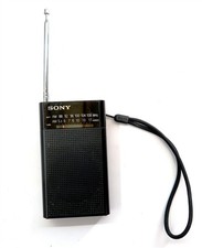 Classic SONY ICF-P26 AM/FM Portable Radio in Black  Transistor Type Radio
