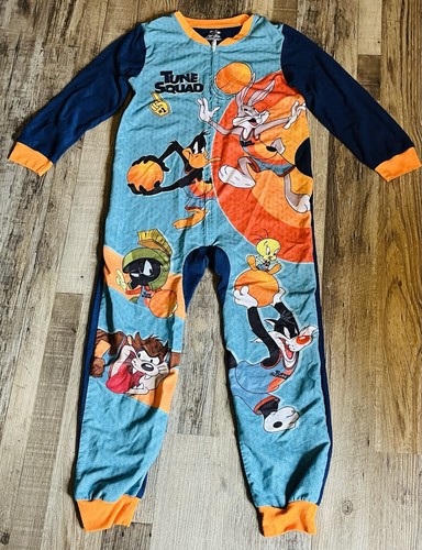 Boys Size 8 Space Jam Tune Squad Bugs Bunny Looney Tunes One Piece Pajama