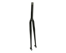 700C Bicycle Road Bike Fork Black Steel 1-1/8 Threadless Caliper Brake 3/8 Axle.