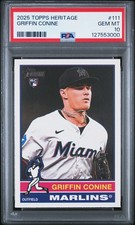 2025 TOPPS HERITAGE #111 GRIFFIN CONINE PSA 10