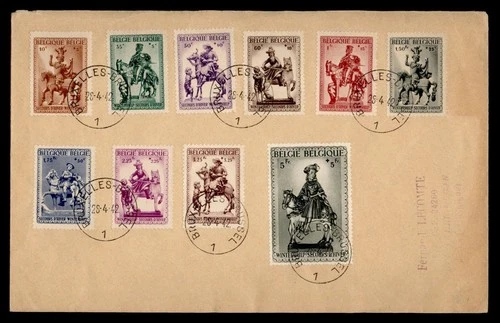 DR WHO 1942 BELGIUM SEMI POST HORSE COMBO FDC? LM74710