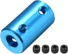 Uxcell 1/4 Inch to 1/4 Inch Bore Rigid Coupling Set Screw L25XD14 Aluminum Alloy