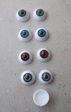 20 mm Half Round Acrylic Eyes Choice of Colours Code JJ