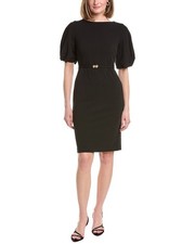 Anne Klein Puff Crepe Midi Dress Women's