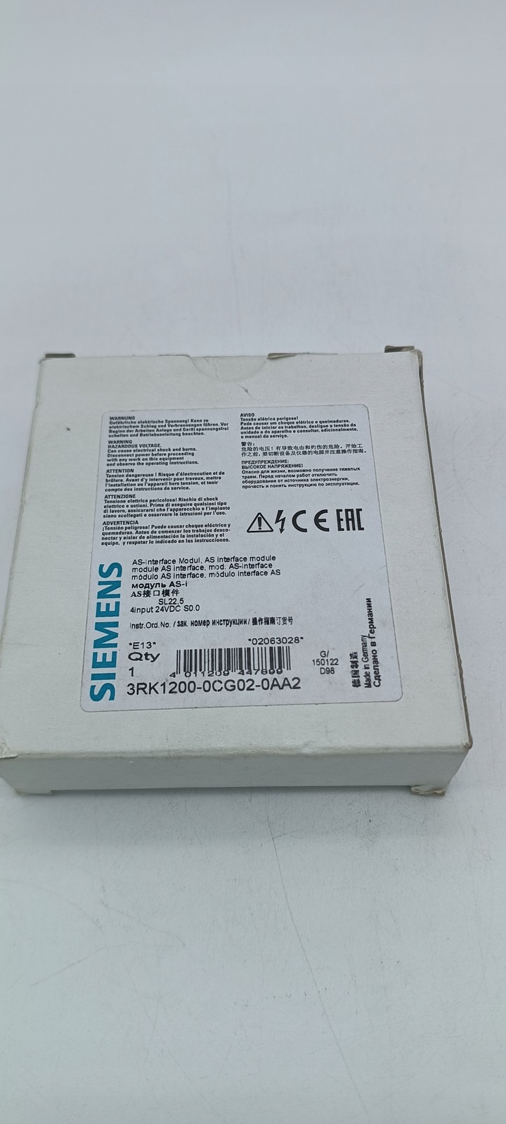 Siemens 3RK1200-0CG02-0AA2 Digital Input Module