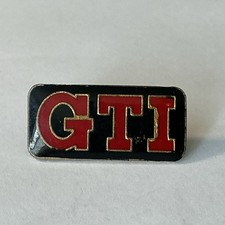 Vintage Volkswagen GTI Logo Lapel Pin Black & Red (RA1)