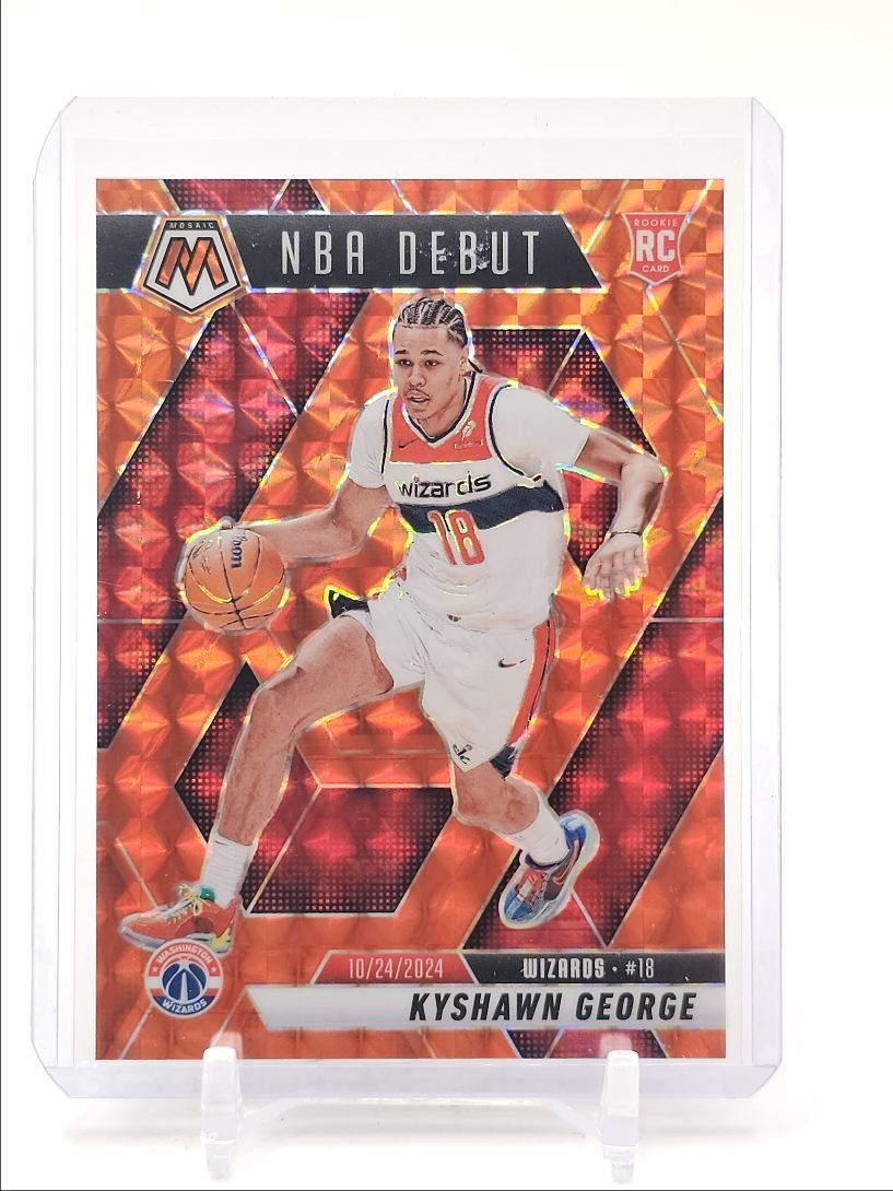 KYSHAWN GEORGE 2024-25 MOSAIC ROOKIE NBA DEBUT ORANGE PRIZM RC /249 Q5908