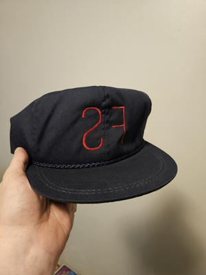 #ad ​⛳️ VINTAGE 80s quot;Stealth Wealthquot; Golf Rope Hat K Products USA Navy amp; Red $40.00