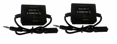 3.5mm Aux Audio Noise Filter Ground Loop Isolator Eliminate Car Noise 2 PACK