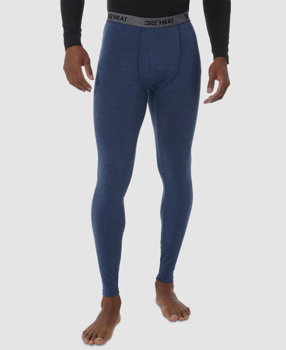 $30 32 Degrees Men's Blue Heat Plus Thermal Base-Layer Leggings Size XL