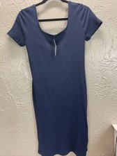 Wild fable Women’s short sleeve Ribbed dress size Large Blue
