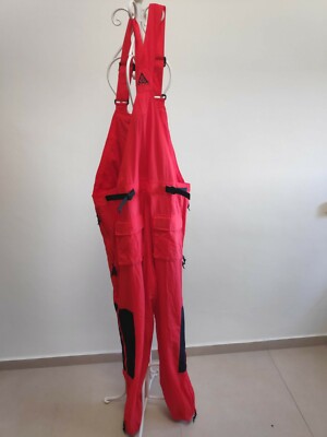 Nike ACG Men's Woven Overalls Nylon Bib Habanero Red CD7630