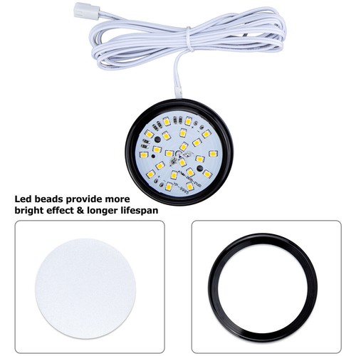 12V LED Schwarz Innenraumleuchte Beleuchtung Deckenlampe Wohnmobil Wohnwagen6PCS - Bild 6 von 10