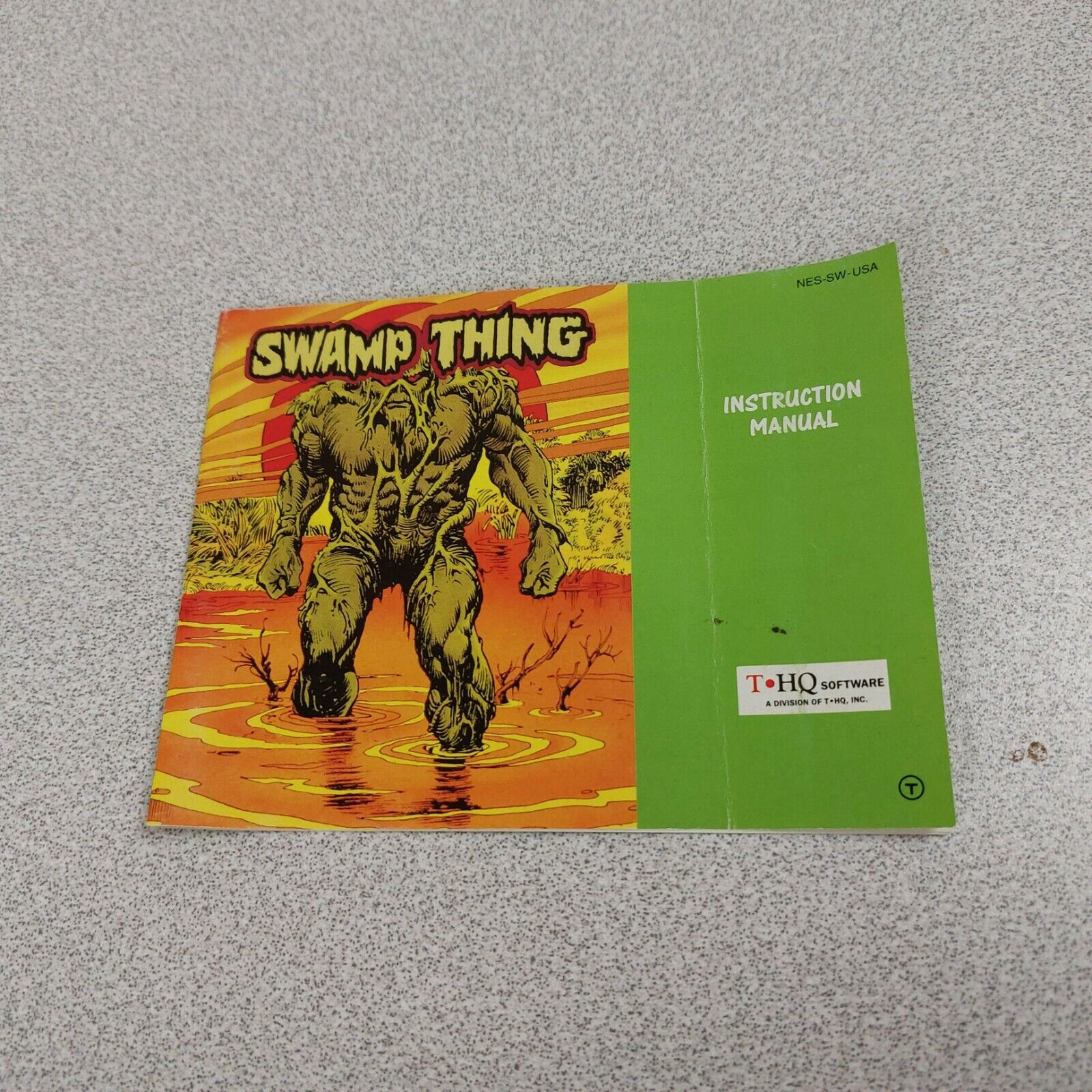 Swamp Thing NES Nintendo Instruction Manual Nippon regular Branded goods agency Original THQ VG Unmarked ONLY