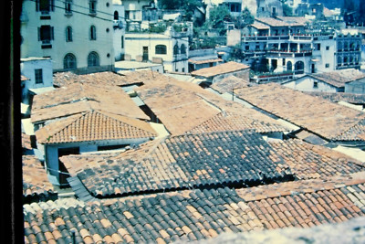 Taxco Mexico Red Tile Roof Tops In The Town 1962 Kodachrome 35mm Slide