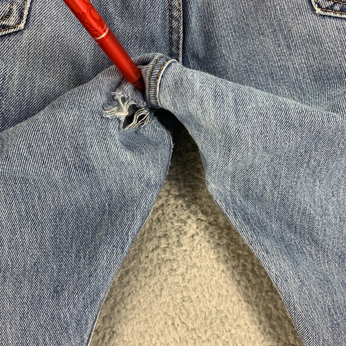 Levis 501 XX Mens Jeans Button Fly Pants Denim Sz 38 x32 Ripped