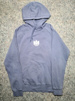 Adidas Adicolor 3D Trefoil Hoodie Blue Men’s Size S Kangaroo Pocket 423 