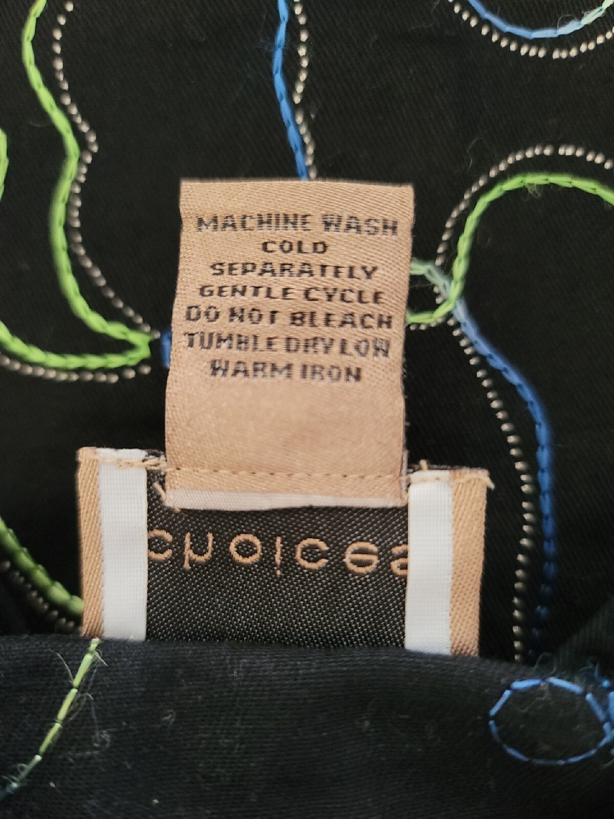 Choices Button Front Blouse Small Multicolor Embr… - image 14