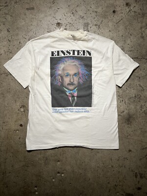 Vintage 90's Albert Einstein Art Tee T-Shirt Men's Large