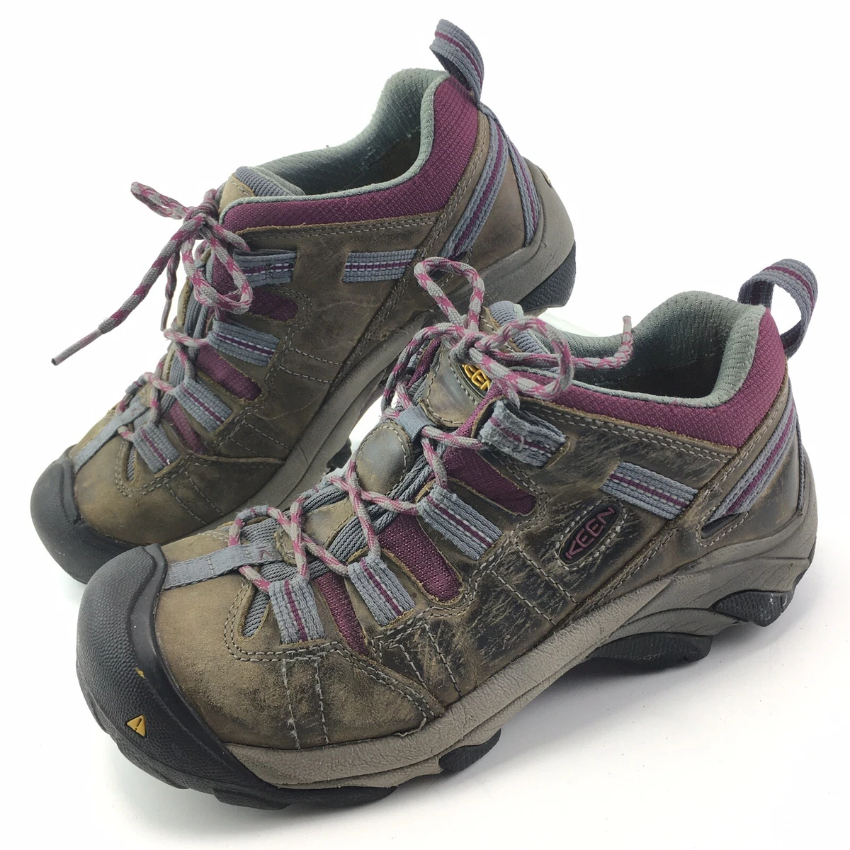 Keen Detroit Womens Utility ESD Low Steel Toe Work Safety Shoes Boot 7 Purple