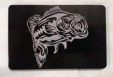 Large Mouth Bass, Billet Aluminum Hitch Cover, 4x6, Made In USA
