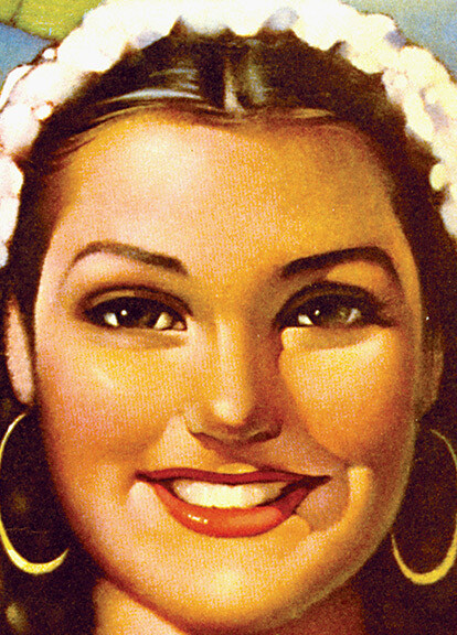 Poster Viaggio Vintage 1951 Veracruz - Ragazza Messicana Stile Retrò 18x24 Pollici