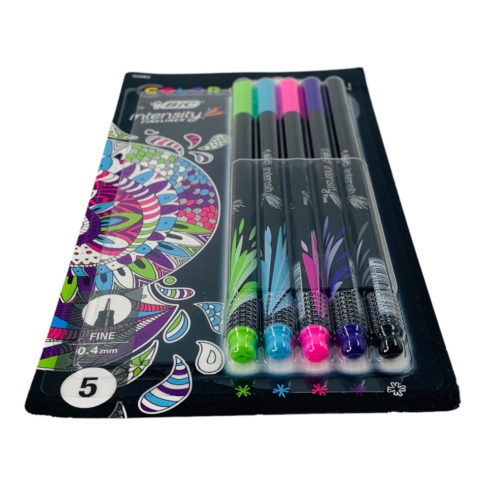 5 Count Bic Intensity Fineliner Color Collection Fine Point 0.4mm Assorted Color