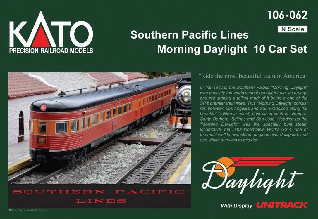 N Kato 1060631 Southern Pacific Morning Daylight 10-Car Passenger