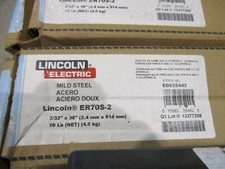 LINCOLN ELECTRIC ER70S-2, MILD STEEL, 10 LB BOX 3/32" X 36" P/N ED025442, 