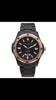 Jorg Gray 45M / 100M Stainless Steel Saphire Crystal Black And Gold Men s Watch