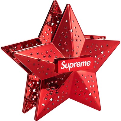 FW21 SUPREME Christmas Tree Topper RED Box Logo - BRAND NEW