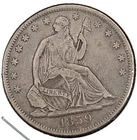 1859-S Seated Liberty Half Dollar | CHOICE EXTRA FINE Details