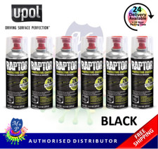 U-POL Raptor 2K Protective Coating Black Aerosol 400ml x 6