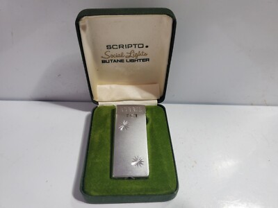 Vintage SCRIPTO Social Lights Butanfeuerzeug/Originalverpackung 5136/24