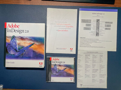 Adobe InDesign 2.0 Education Version Apple Mac OS with Serials and Box Complete