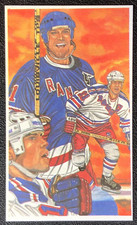 Brett Hull 1992 John McLean Sports Art Print Promotional Hockey Card