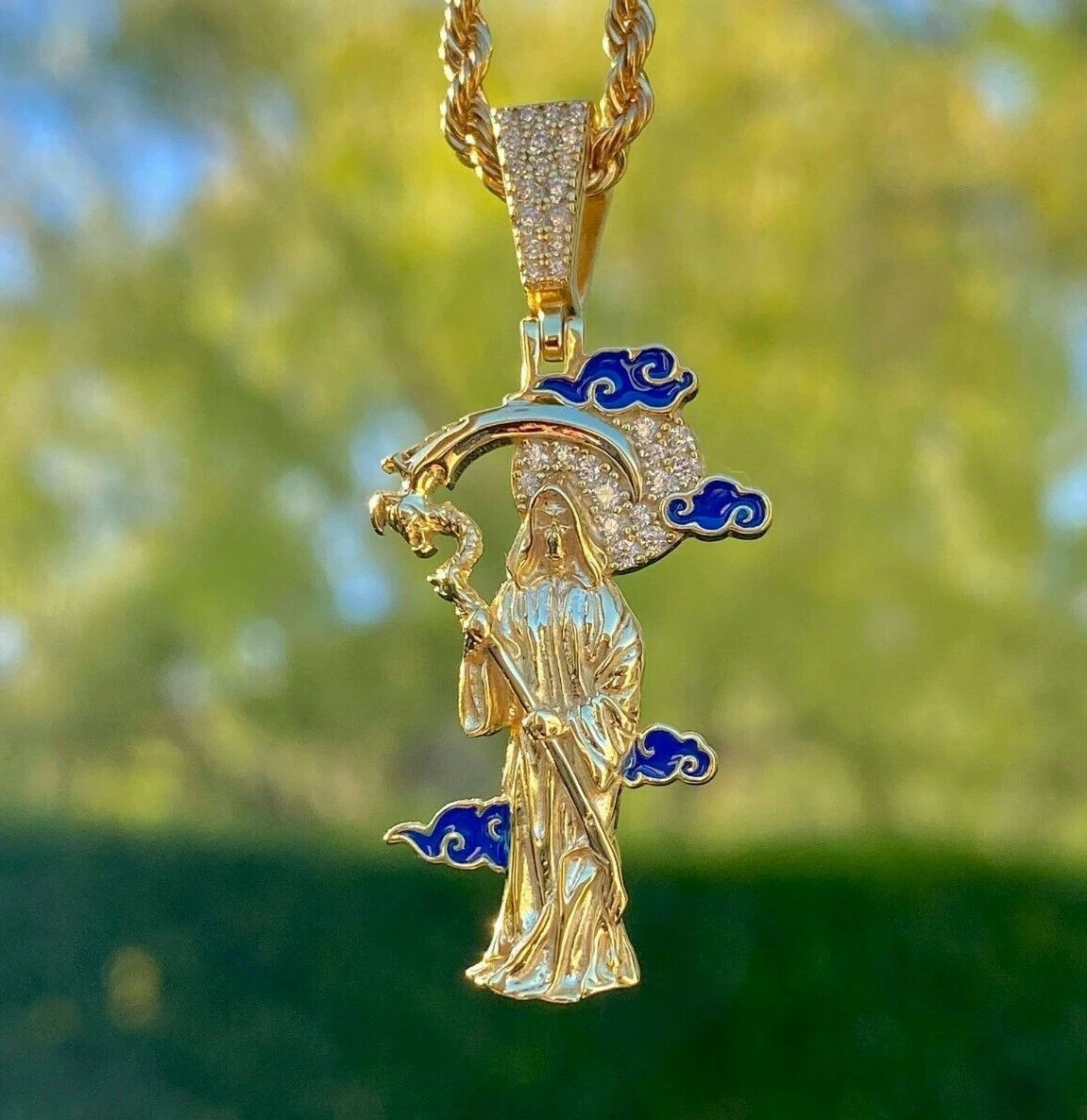 Santa muerte pendant deals