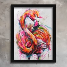 Vibrant Flamingo Animal Wall Art Print Poster Art Print Flamingo Picture Print