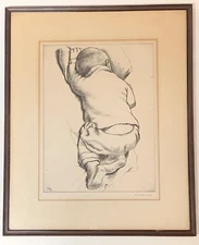 Carl Victor Lind-Sleeping Baby-Etching.....Circa 1930....Hand Signed