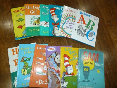 LOT 12~~DR. SEUSS HC BOOKS~~HOP ON POP, ABC. ARE YOU MY MOTHER AND MORE~~EUC