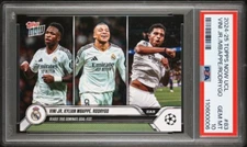 MBAPPE VINI JR RODRYGO * PSA 10 * 2024-25 TOPPS NOW REAL MADRID DEADLY TRIO #83