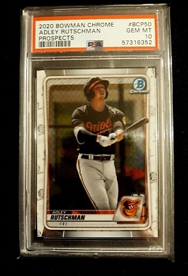 2020 Bowman Chrome Prospects Adley Rutschman #BCP50 PSA 10