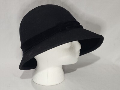 Women's Nine West 100% Wool Black Hat