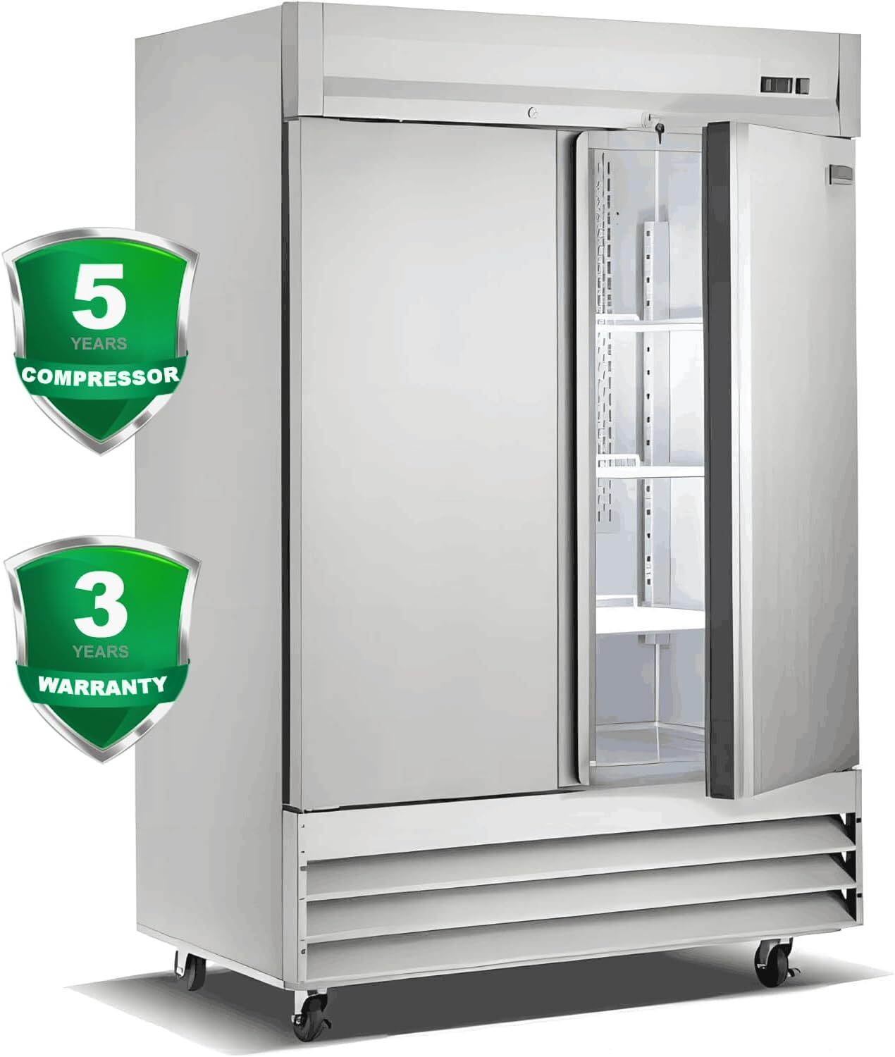 Smad Refrigerator 54" W Commercial Refrigerator with Lock Feature 47 Cu.Ft