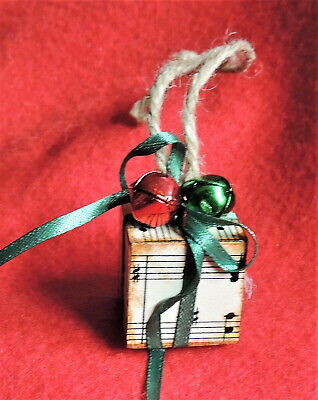 Jingle Bell Santa Christmas Ornament w Gift by Kurt S Adler Retired Line NEW 
