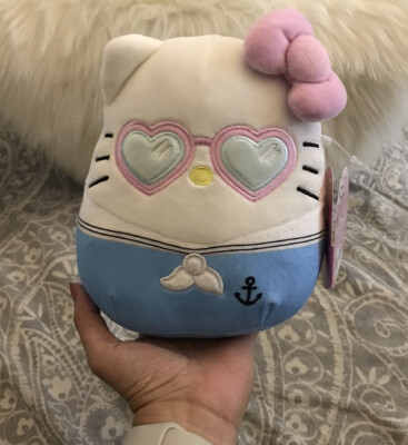 Squishmallow Hello Kitty pink heart glasses NWT