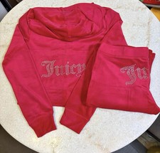 Juicy Couture y2k Flash velour rhinestone bling tracksuit size small